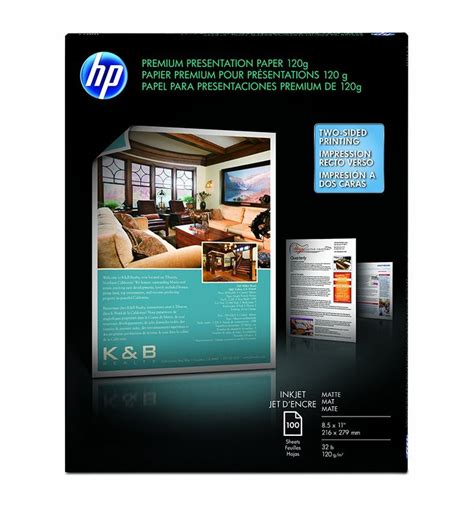 HP Premium Presentation Paper for Inkjet Printer, Matte, 8.5x11, 100 Sheets DISCONTINUED BY ...