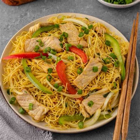 Singapore Noodles Recipe Quick And Easy Dinner Then Dessert