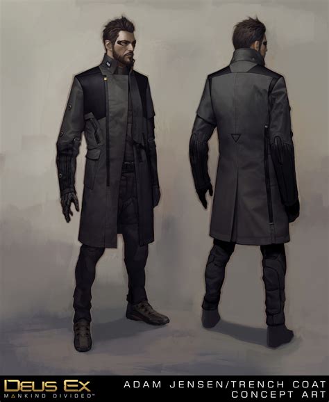 Final Concept Art For Adam Jensen In Deus Ex Mankind Divided In