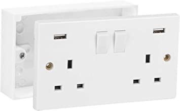 Home Electrical Fittings Double Gang Plug Socket Back Box Pattress