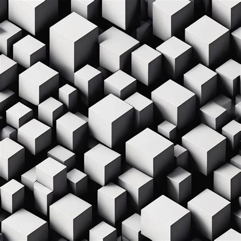 Premium Photo Isometric Cubes Black Seamless Pattern