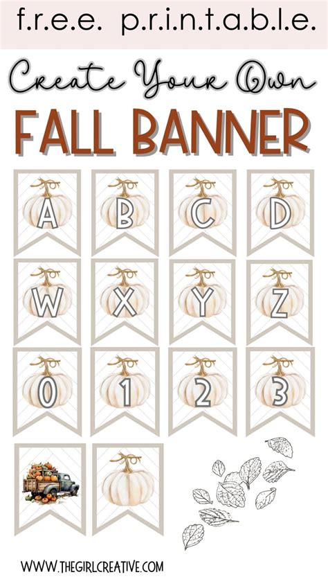 Fall Banner Printable The Girl Creative