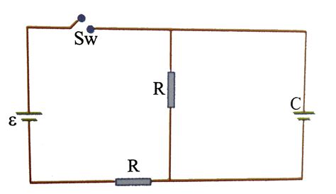 Find How The Voltage Across The Capacitor C Varies With Time T After Closing Of The Switch S W