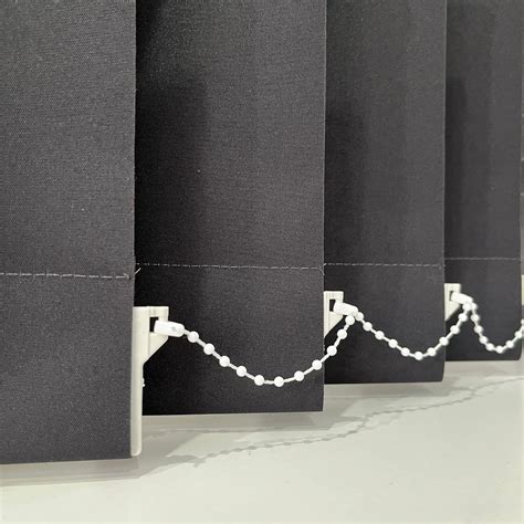 Blackout Replacement Vertical Blind Slats in Black Como Drama Just Blinds