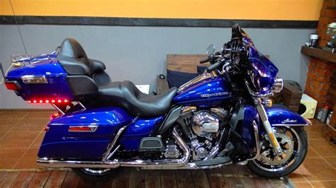 Harley Davidson Electra Glide Ultra Limited 2015 Flhtk Blue Youtube