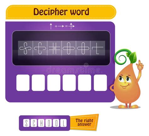 Decipher word Visual Game stock illustration. Illustration of brainteaser - 156046135