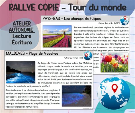 Projet Notre Tour Du Monde Artofit