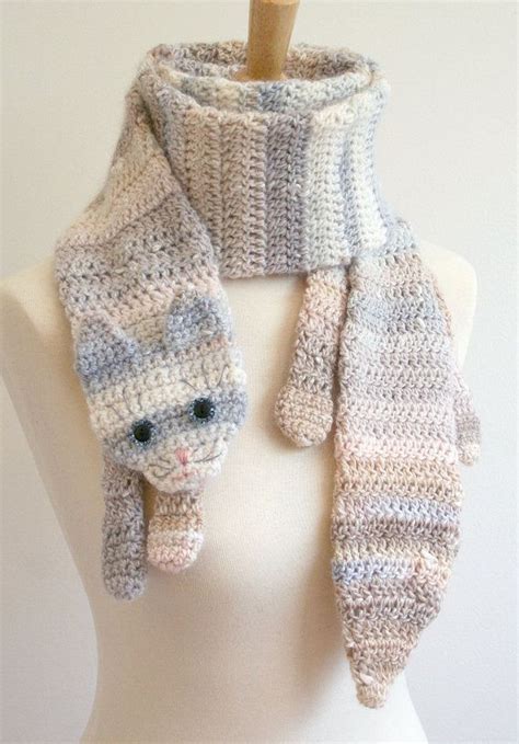 Digital Pdf Crochet Pattern For Calico Cat Scarf Diy Fashion Tutorial