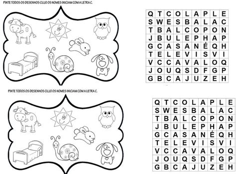 atividade letra C Alfabetização e Letramento