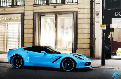 Widest | Corvette C7 (baby blue, widebody kit) in London | AdamC3046 ...