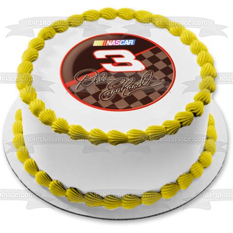 Celebrate Your Nascar Fan With This Edible Cake Topper Image Featuring