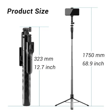 Fangtuosi New M Wireless Selfie Stick Tripod Foldable Stand For