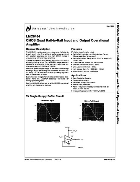 Lmc Imx Nopb Ic Amplificador Quad Rail To Rail Input And Output