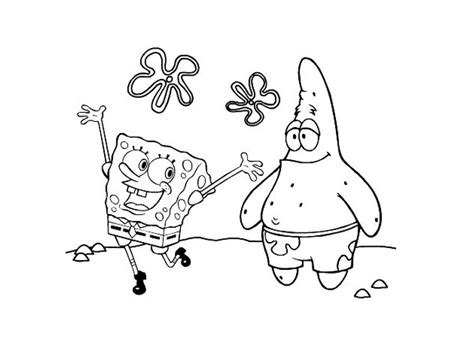 Patrick And Spongebob Coloring Pages