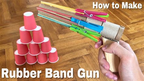 How To Make Rubber Band Gun Amazing Revolver That Shoots YouTube