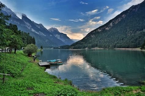 Live The Alleghe Lake In The Heart Of Dolomites