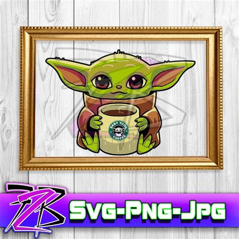 Baby Yoda Coffee, Jpg-png-psd digital Download - Etsy