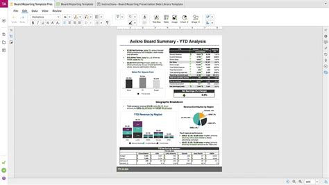 Board Reporting Template Workiva Marketplace