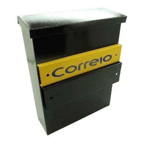 Caixa de Correios Vertical Metal Para Portão Trava COR PRETA OU