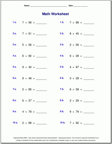 Multiplication Worksheet 5s Worksheet24