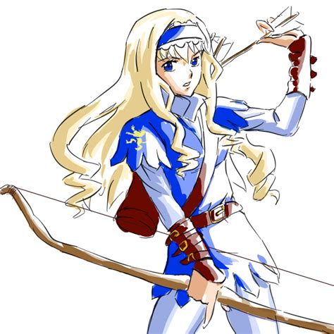 Safebooru Archery Arrow Blonde Hair Blue Eyes Bow Weapon Cecilia