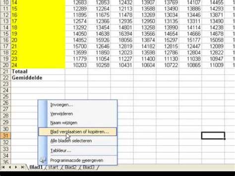 Werkbladen In Excel Youtube