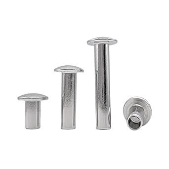 QuarkMRO 304 Stainless Steel Oval Head Semi Tubular Rivets M2 M2 5 M3