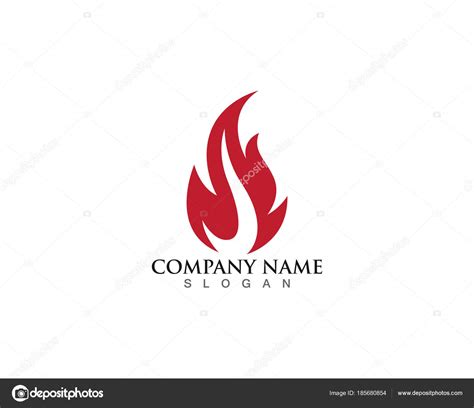 Fuego Llama Logotipo Plantilla Vector De Stock 185680854 De Hatigraphic