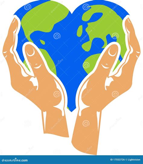 Hands Holding Heart Shaped Earth Stock Vector Illustration Of Peaceful Hold 17553726