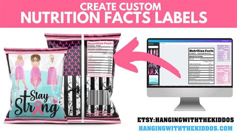 How To Make Nutrition Facts Labels For Personalize Chip Bags And Custom