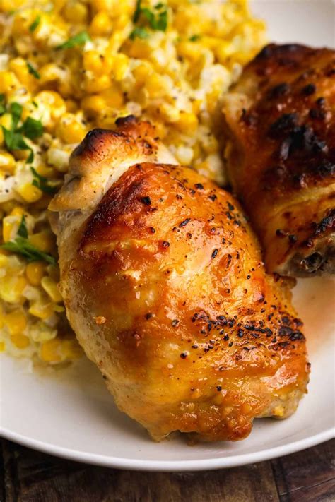 Easy Baked Sweet Spicy Honey Mustard Chicken Dinner Then Dessert