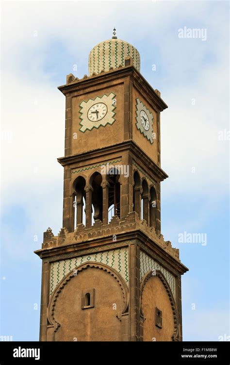 Casablanca Old Medina The Clock Tower Is Situated At The Gateway To