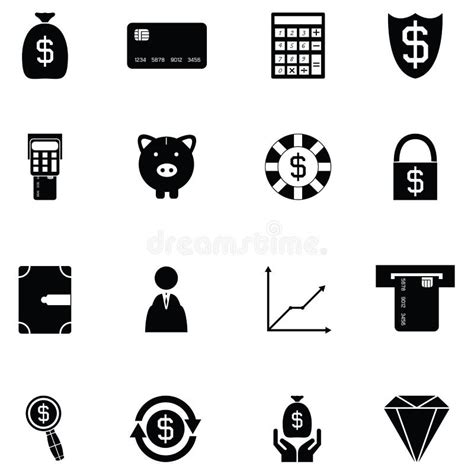 Money Icon Set Stock Vector Illustration Of Finance 107350561