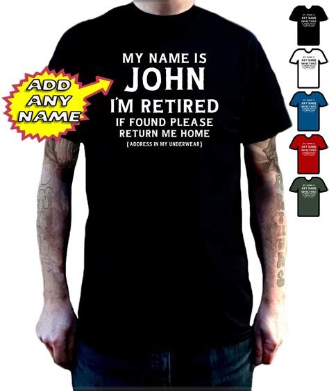 Funny Retirement T Shirt With Personalised Name Retirement Gift For