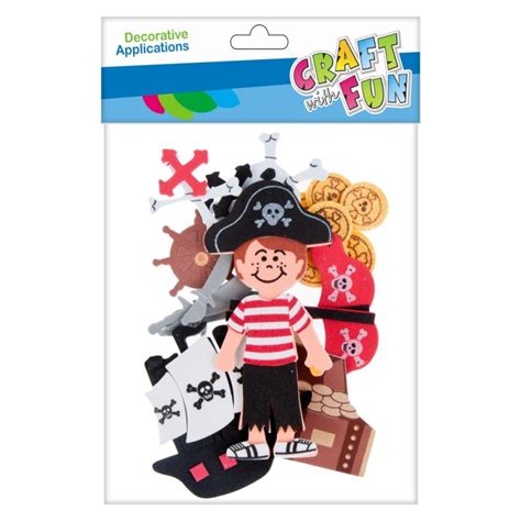 Hartie Gumata Autoadeziva Craft With Fun Pirati 463744 20 Bucati Set