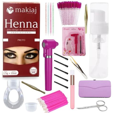 Kit Profissional Para Design De Sobrancelhas Henna