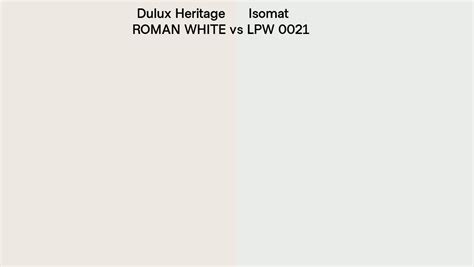 Dulux Heritage Roman White Vs Isomat Lpw 0021 Side By Side Comparison