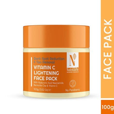 NUTRIGLOW Advanced Organics Vitamin C Lightening Face Pack For Dull