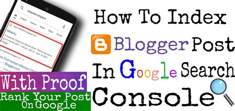 How To Index Blogger Post In Google Search Console How To Index