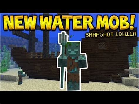 NEW WATER MOB Minecraft 1 13 Aquatic Update Shipwrecks Water