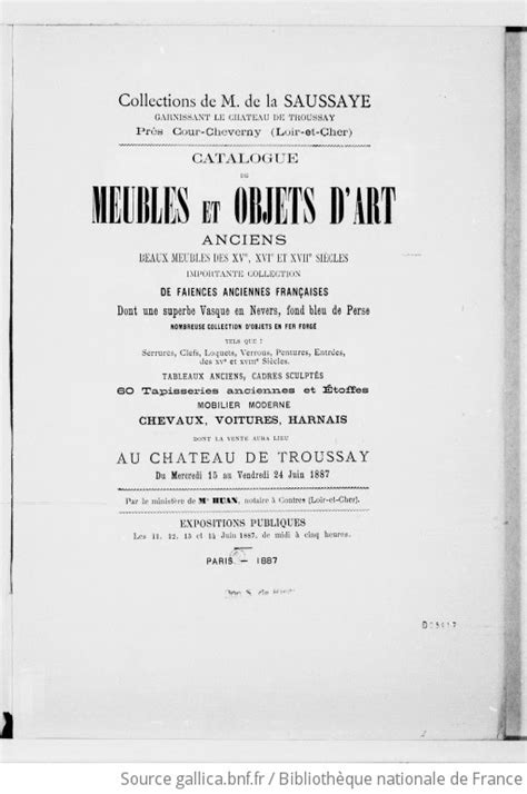 Catalogue De Meubles Et Objets D Art Anciens Beaux Meubles Des Xve