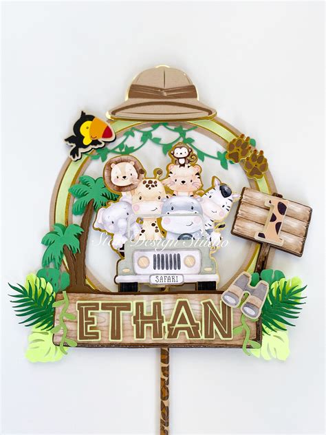 Please Read The Description Prior Purchasing Safari Cake Topper Size