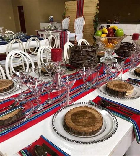 Clipkulture | Red and Blue Venda Traditional Wedding Decor