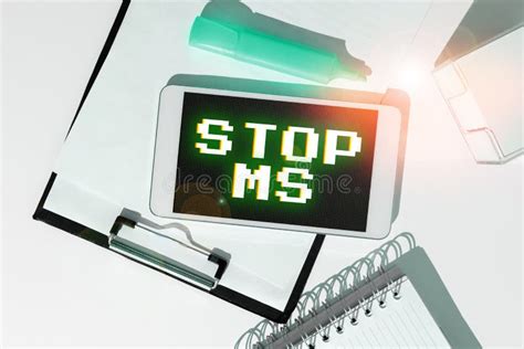 Conceptual Caption Stop Ms Business Showcase Prevent Disease Marked By