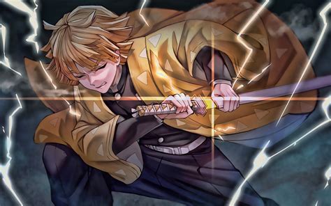 Zenitsu Agatsuma From Kimetsu No Yaiba Anime Wallpaper Full Hd Id3987