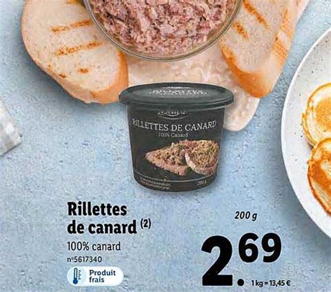 Promo Rillettes De Canard Deluxe Chez Lidl Icatalogue Fr