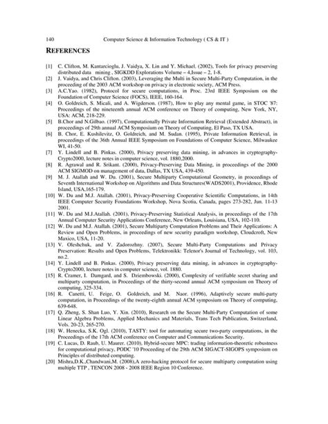 Secure Multiparty Computation During Privacy Preserving Data Mining