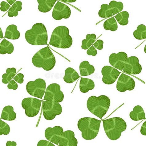 St Patrick S Day Clover Seamless Pattern Vector Eps 10 Stock