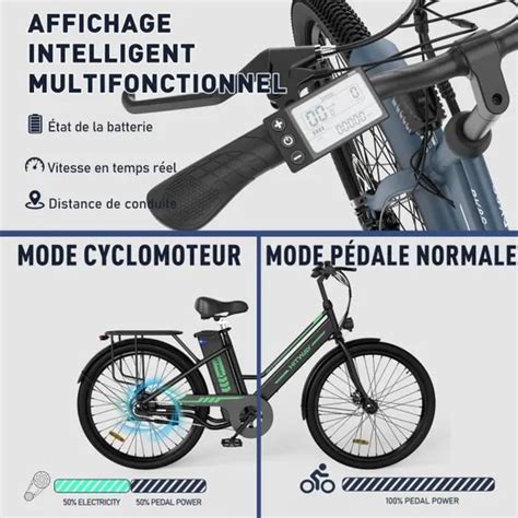 Hitway V Lo Lectrique Noir Moteur W Batterie Au Lithium