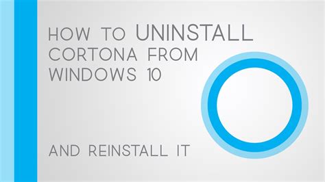 How To Completely Remove Cortana From Windows 10 🔘🖥 Youtube